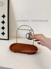 Chinese Style Entryway Organizer Tray with Key Hooks for Jewelry, Cosmetics, and Perfume