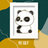 DIY Cartoon Panda String Art Kit for Students and Crafts Enthusiasts