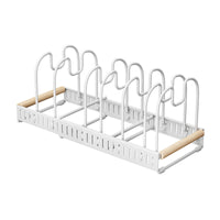 304 Stainless Steel Expandable Pot Lid Rack for Kitchen Countertop and Cabinet Organization