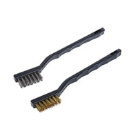 Industrial Wire Brush Set for Cleaning and Rust Removal - Stainless Steel, Brass, and Nylon Bristles