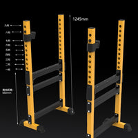Adjustable Portable Split Squat Rack Bench Press Stand for Weightlifting and Strength Training