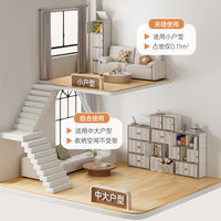 Stackable Storage Cabinet for Clothes, Toys, and Sundries - Bedroom & Living Room Organizer