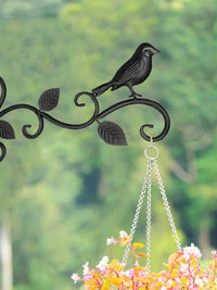 Bird Wall Mount Hook for Outdoor Garden Decor, Iron Art Hanging Bracket for Wind Chimes, Lanterns, and Bird Cages