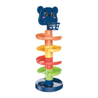 Toddler Stacking Ball Drop Toy with Basketball Hoop for Early Learning