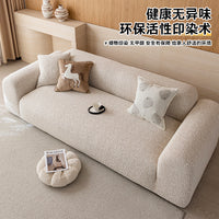 Linen Blend Stretch Sofa Cover All-Inclusive Anti-Scratch Cushion Slipcover for All Seasons