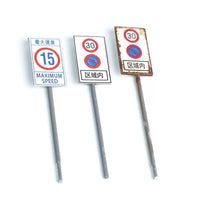 1:64 Scale Miniature Traffic Sign Model for Dioramas and Architectural Scenes