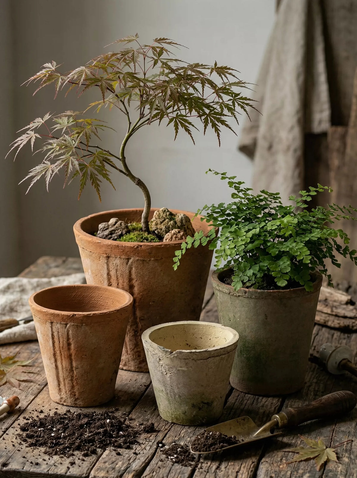 Handmade Terracotta Breathable Planter Pot for Succulents and Orchids
