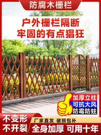Expandable Wooden Garden Fence Trellis for Outdoor Yard and Pet Enclosure