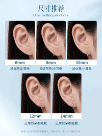 Medical Titanium Steel Hypoallergenic Hoop Earrings for Sensitive Ears