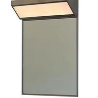 Bauhaus Modern Stainless Steel Bathroom Square Mirror with Smart Sensor Dimming Light