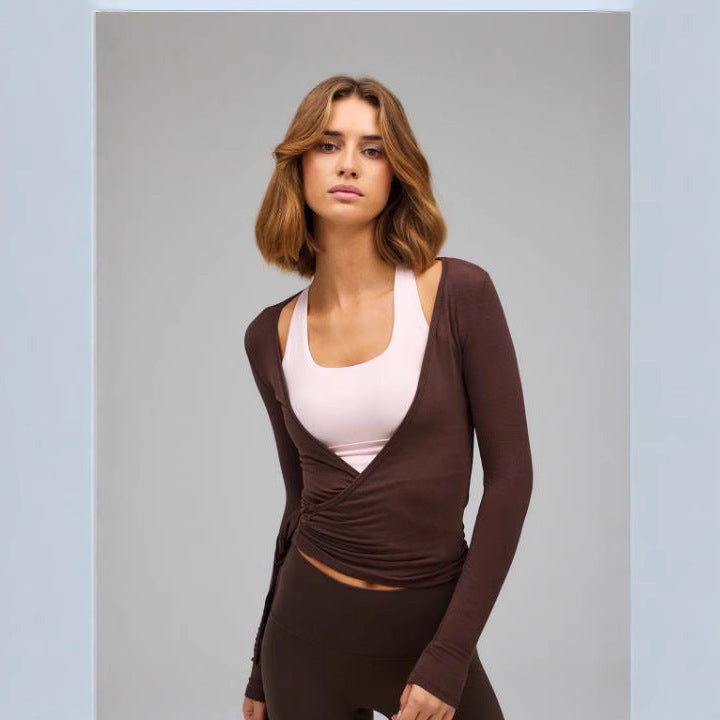 Women's Long Sleeve Knitted Sport Top