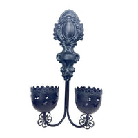American Retro Wall-Mounted Iron Candle Holder for Home Decor