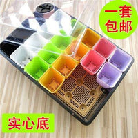Rectangular Solid Plastic Succulent Planter with Drainage Tray or Seedling Cells