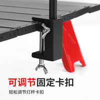 Portable Folding Aluminum Alloy Camping Lantern Stand with Ground Spike