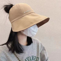 Women's Summer Reversible Sun Hat with Wide Brim and Ponytail Hole, Quick Dry Ice Silk UV Protection Bucket Hat