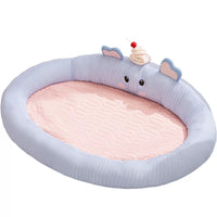 Hippie Dog Summer Cooling Mat, Enclosed Pet Nest for Small Dogs & Cats, Ice Silk Sleeping Bed
