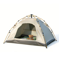 Automatic Pop-Up Camping Tent with Mosquito Net, UV Protection, and Rainproof Design for Outdoor Travel