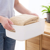 Desktop Storage Basket Plastic Organizer Bin for Home Bathroom Kitchen