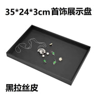 Faux Leather Jewelry Display Tray for Pendants, Bracelets, Necklaces, Rings