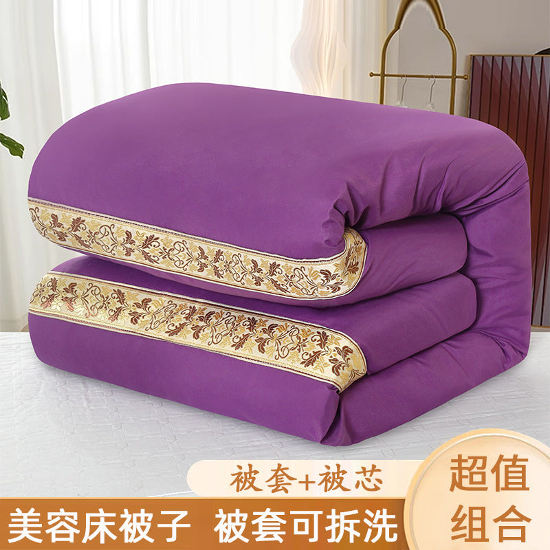 Beauty Salon Quilted Blanket Set with Duvet Cover and Core for Massage Beds, Thickened Winter/Spring Options