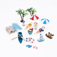 Dollhouse Miniature Beach Micro Landscape Set for Summer Decor