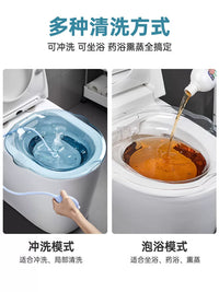 Foldable Sitz Bath Basin for Toilet, Postpartum Care, Hemorrhoid Treatment, and Perineal Soaking