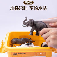 WANTUOLE Realistic Wild Animal and Dinosaur Figures Playset for Kids