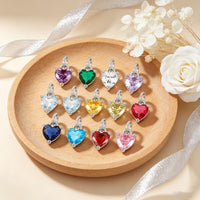 18K Gold Plated Zircon Geometric Heart Pendant for DIY Jewelry Making