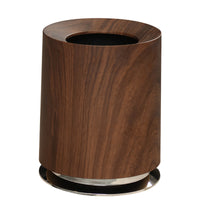 Luxury Faux Wood Grain Double-Layer Trash Can for Home and Commercial Use, 12L