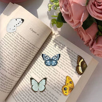 Butterfly Magnetic Bookmarks - Vintage Art Style, Creative Student Reading Page Markers