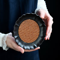 Bakelite Lotus Rhyme Teapot Tray for Dry Brewing Tea Ceremony