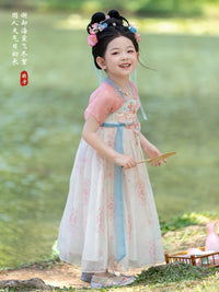 Girls' Hanfu Dress Summer Ancient Style Fairy Princess Dress Thin Chinese Style Performance Skirt