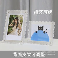 Acrylic Magnetic Photo Frame for Instax and Small Prints, Clear Display Stand