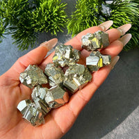 Natural Pyrite Raw Stone Cubes Chalcopyrite Iron Ore Specimen for Collection and Decoration