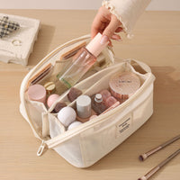 Women's Portable Large Opening Mesh Breathable Travel Cosmetic Bag