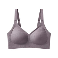 Embroidered Wireless Bralette with Fixed Cups, Breathable Soft Support