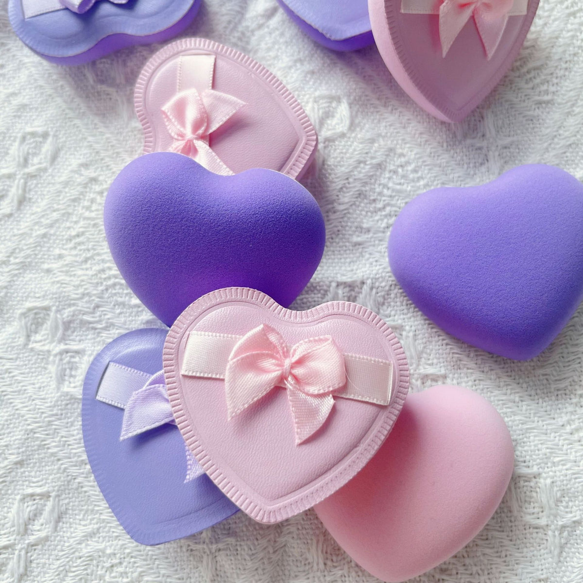 Cupid Heart Butterfly Cotton Candy Cushion Puff for BB Cream & Liquid Foundation, Wet & Dry Use