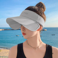 Women's Summer Outdoor UV Protection Sun Visor Hat with Retractable Brim