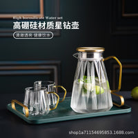 High-End Heat-Resistant Glass Pitcher and Tumbler Set for Cold Beverages and Tea