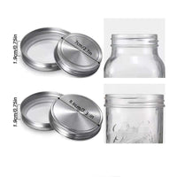 304 Stainless Steel Mason Jar Lids with Leak-Proof Silicone Gaskets for Regular and Wide Mouth Jars