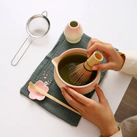 Japanese Matcha Tea Ceremony Set with Bowl, Whisk, and Accessories