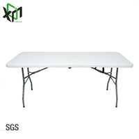 Portable Folding Table for Outdoor Events, Exhibitions, and Home Use - Rectangular Plastic Dining and Study Table