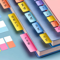 Transparent Writable Index Tabs Sticky Notes Paper Labels for Students, Classification and Bookmark Stickers
