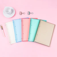 Detachable A5/B5 Soft Cover Loose-Leaf Notebook with Frosted PP Cover