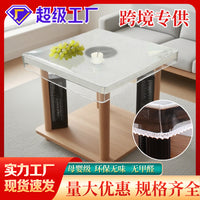 PVC Transparent Waterproof Oil-Proof Rectangular Electric Heater Table Cover Dust Cover for Electric Stove
