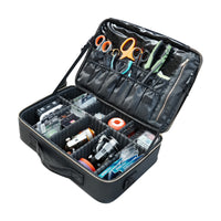 PU Leather Fishing Tackle Storage Bag Waterproof Multi-functional Fishing Tool Box for Hooks and Lines