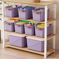 Rectangular Storage Box with Lid for Desktop, Snacks, Toys, and Sundries