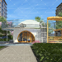 Outdoor Playground Combination Slide Set with Climbing Net and Swings for Parks and Communities