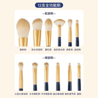 12-Piece Makeup Brush Set with Storage Bag or Holder