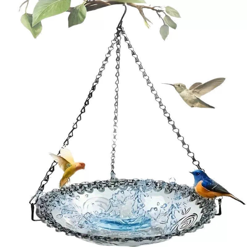 Hanging Window Bird Feeder Outdoor Garden Hummingbird Feeder Bird Bath Decor
